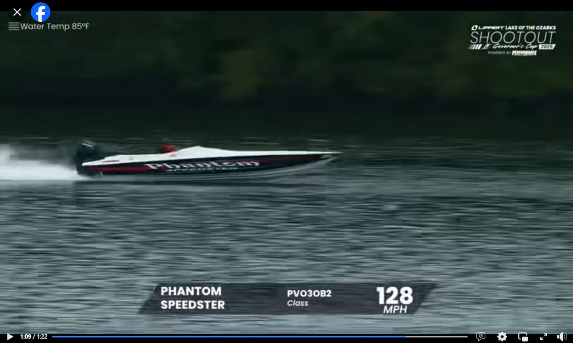 128 MPH at the 2025 Shootout in a V hull!!